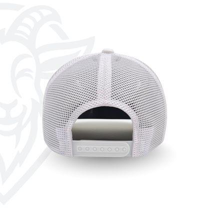 COVELiFE DRiFTFiT Mesh Trucker White - back view showing mesh panels