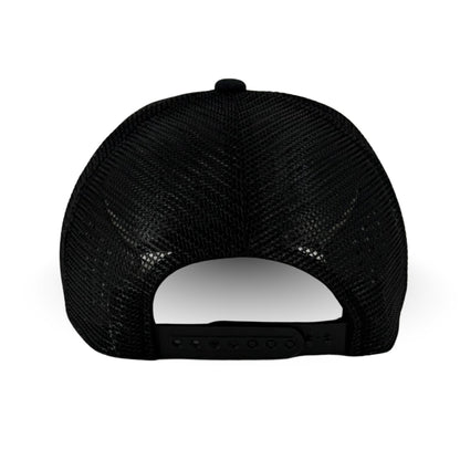 COVELiFE DRiFTFiT Mesh Trucker Black - back view showing mesh panels