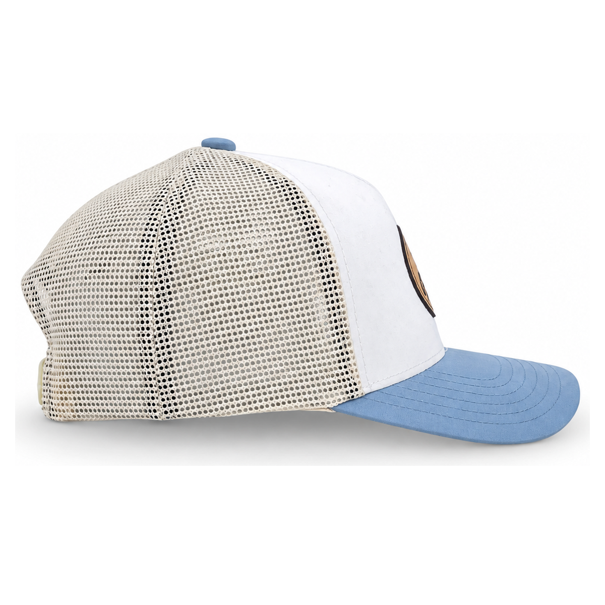COVELiFE UltraLight Heritage leather patch in sky blue & white.