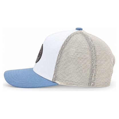 COVELiFE UltraLight Midnight leather patch in sky blue & white.