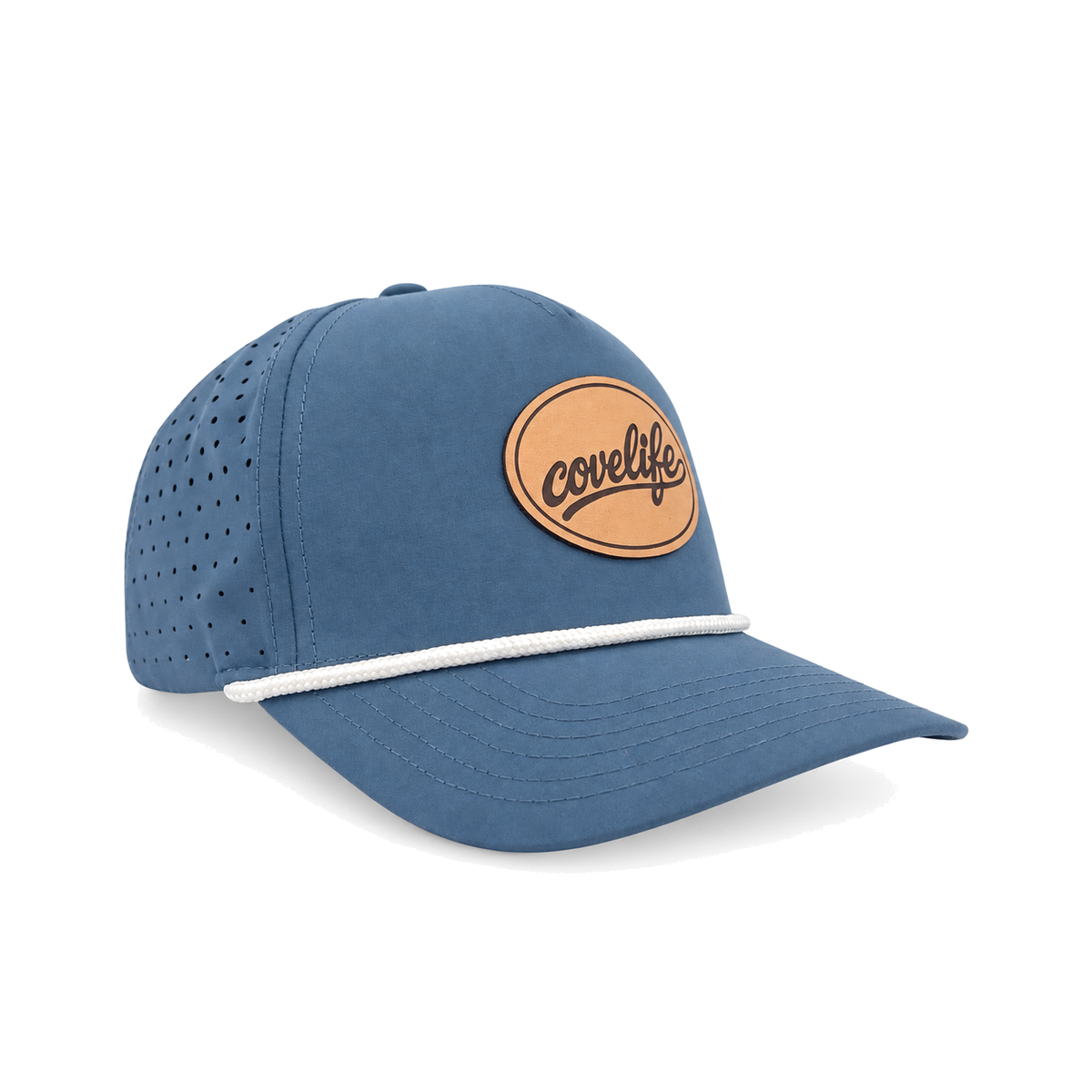 DRiFTFiT Performance Rope cap 3/4 with Heritage leather patch - 3/4 angle
