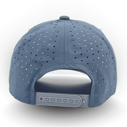 COVELiFE DRiFTFiT Harbor Blue Performance Rope Slate - back view showing mesh panels