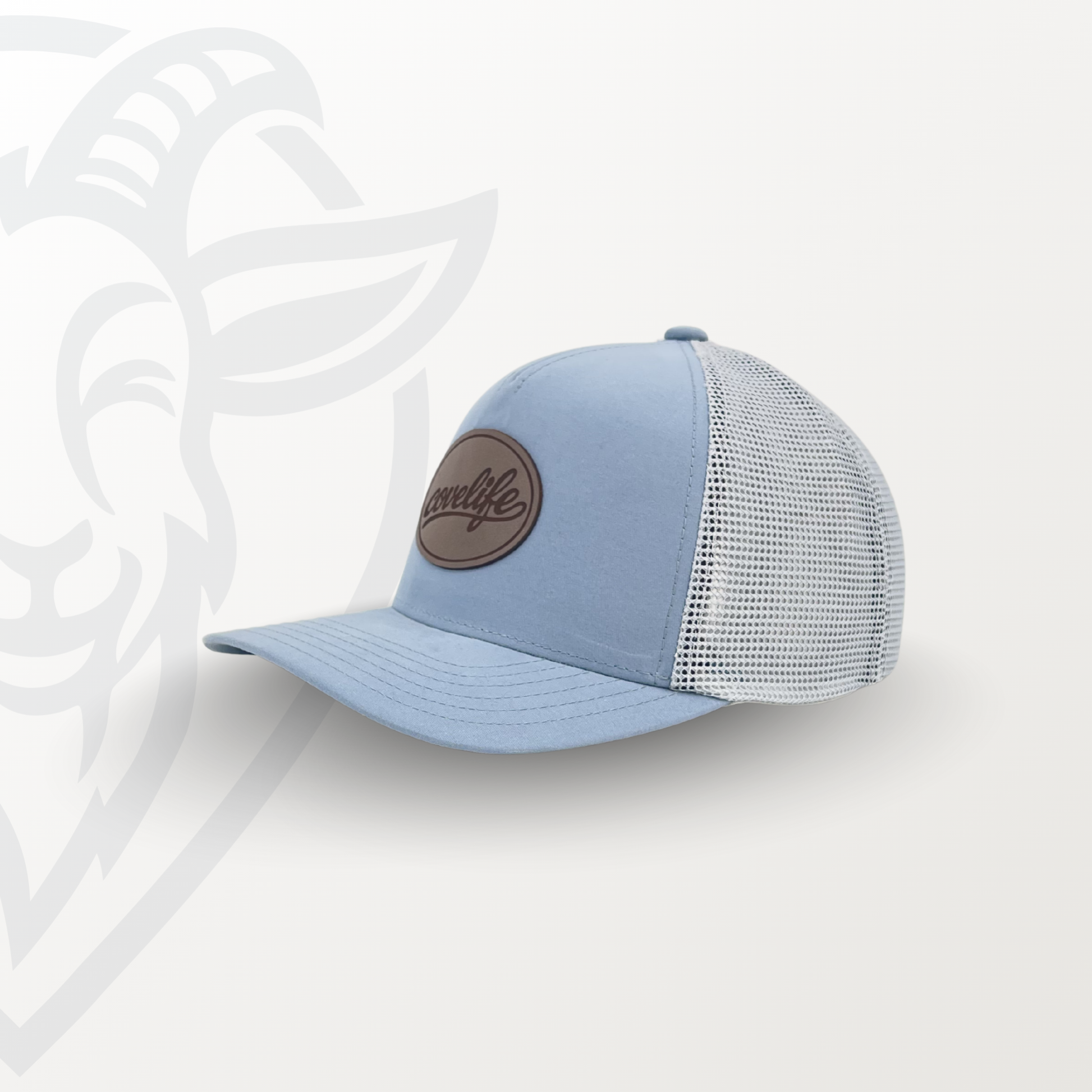 COVELiFE DRiFTFiT Mesh Trucker Sky Blue - three-quarter angle