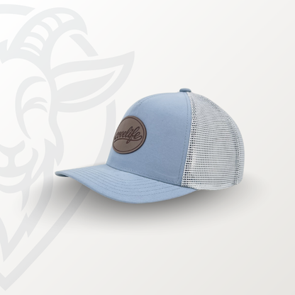 COVELiFE DRiFTFiT Mesh Trucker Sky Blue - three-quarter angle