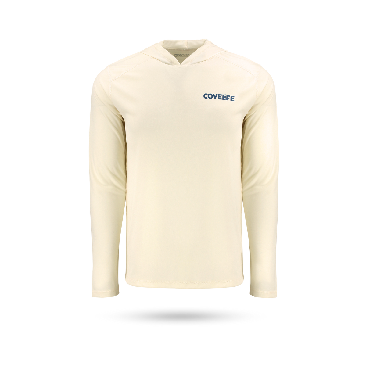 COVELiFE SolarTech UPF 50+ Hoodie Sanbar - Front with covelife wordmark left chest