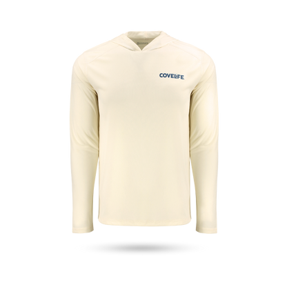 COVELiFE SolarTech UPF 50+ Hoodie Sanbar - Front with covelife wordmark left chest