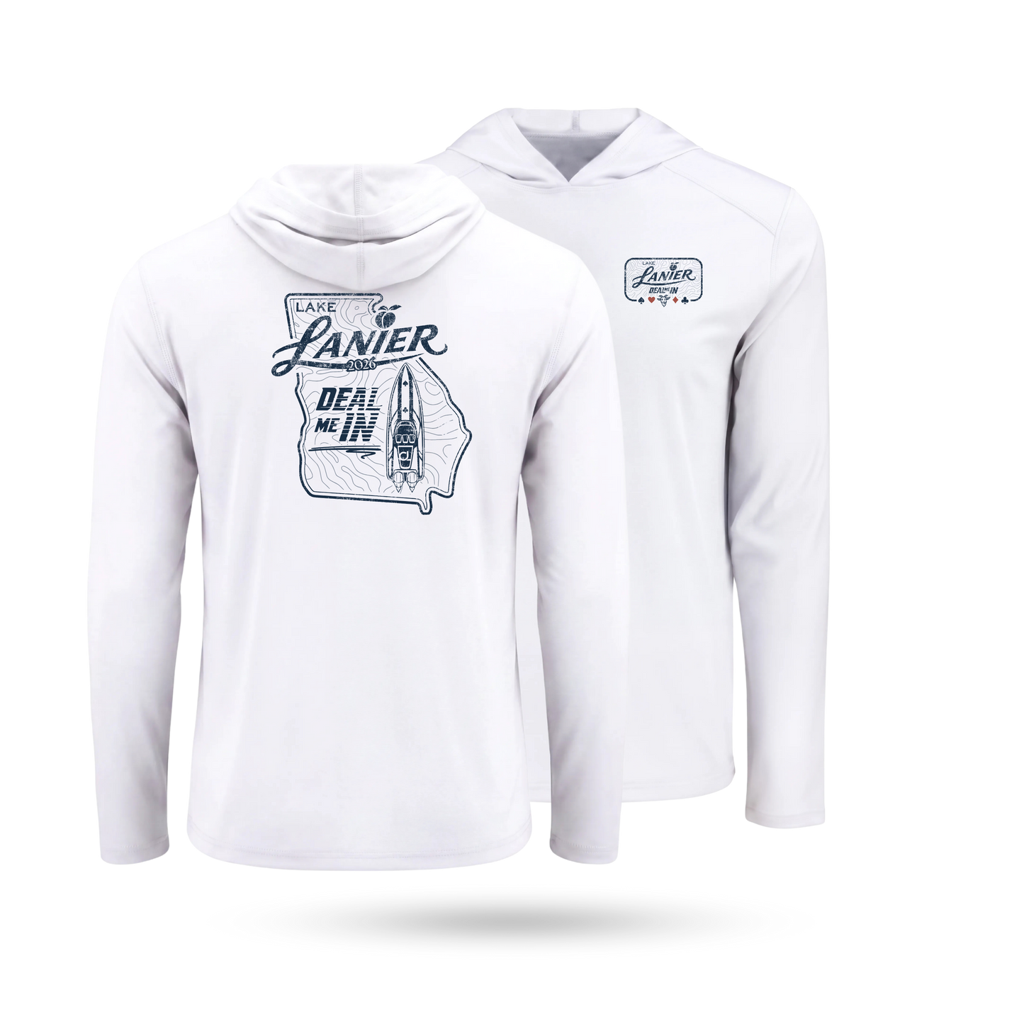 "DEAL ME IN" UPF 50+ SolarTech Performance Hoodie