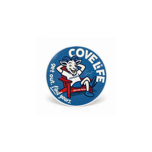 COVELiFE Scout Adirondack Decal - round vinyl sticker on white background